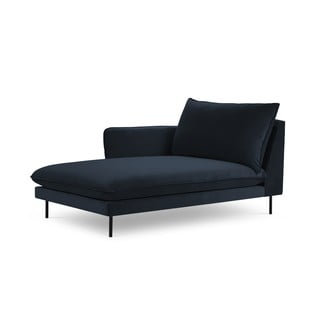 Tmavě modrá sametová lenoška (levý roh) Vienna – Cosmopolitan Design