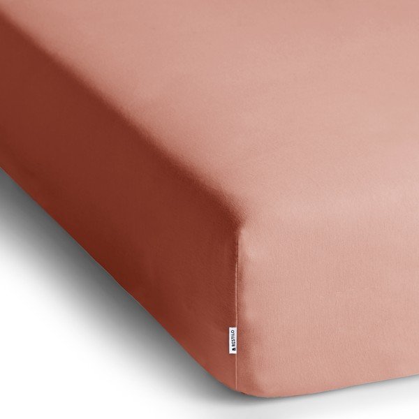 Napínací prostěradlo broskvové jersey 240x220 cm Amber – Restilo-image-2