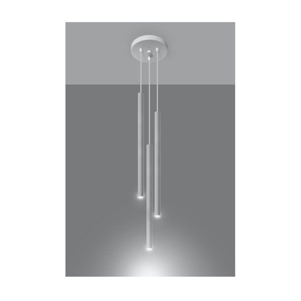 Bílé kovové závěsné svítidlo ø 20 cm Fideus – Sollux-image-1