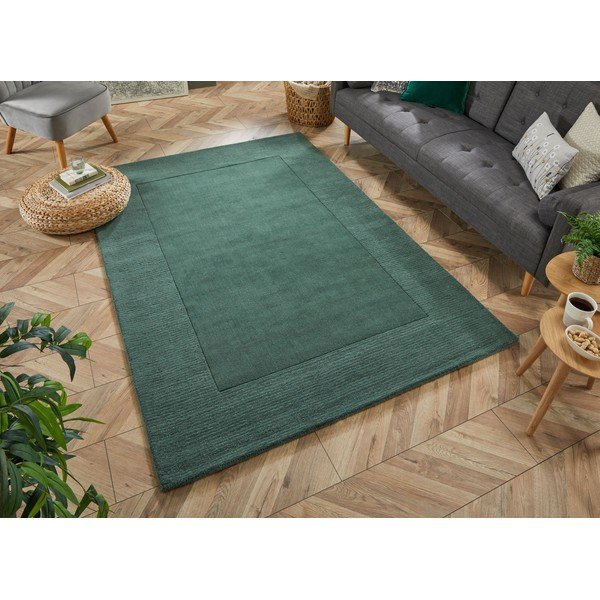 Tmavě zelený vlněný koberec Flair Rugs Siena, 120 x 170 cm-image-1