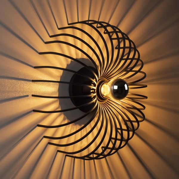 Černé nástěnné svítidlo Opviq lights Aspendos, ø 36 cm-image-3