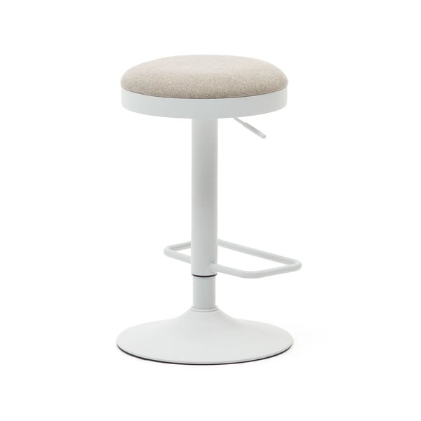 Béžové čalouněné barové stoličky v sadě 2 ks s nastavitelnou výškou (výška sedáku 53,5 cm) Zaib – Kave Home-image-4