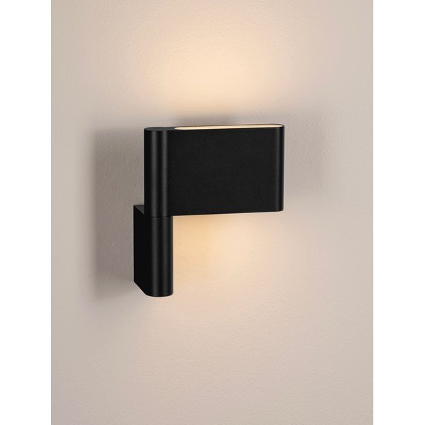 Matně černé hliníkové LED nástěnné svítidlo s ohybatelnou konstrukcí Flusso – Nova Luce-image-2