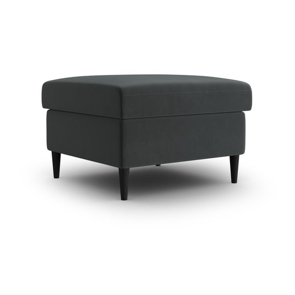 Tmavě šedá sametová podnožka Kyoto – Cosmopolitan Design-image-1