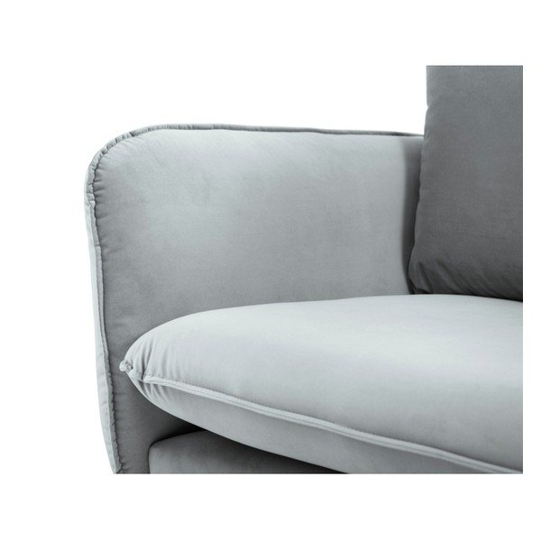 Světle šedá sametová pohovka Cosmopolitan Design Vienna, 200 cm-image-4