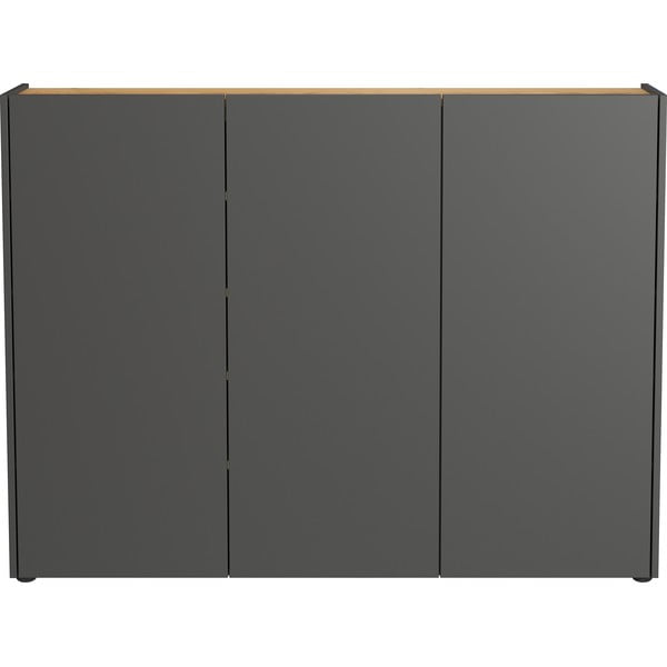 Antracitová skříňka v dekoru dubu 138x105x25 cm Libbiano – Germania-image-3