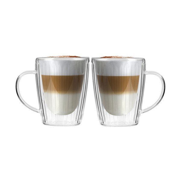 Skleněné hrnky v sadě 2 ks na cappuccino 250 ml Livio Duo – Vialli Design