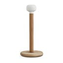 Stojan na papírové utěrky z dubového dřeva s bílým detailem z porcelánu Kähler Design Hammershoi