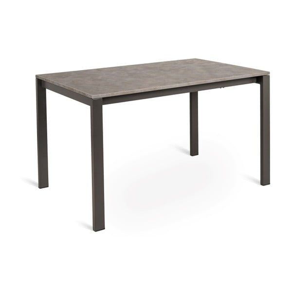 Tmavě šedý rozkládací jídelní stůl s šedou deskou Design Twist Jian