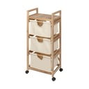 Nízká koupelnová skříňka z masivu akácie v béžovo-přírodní barvě 44x96 cm Acina – Wenko