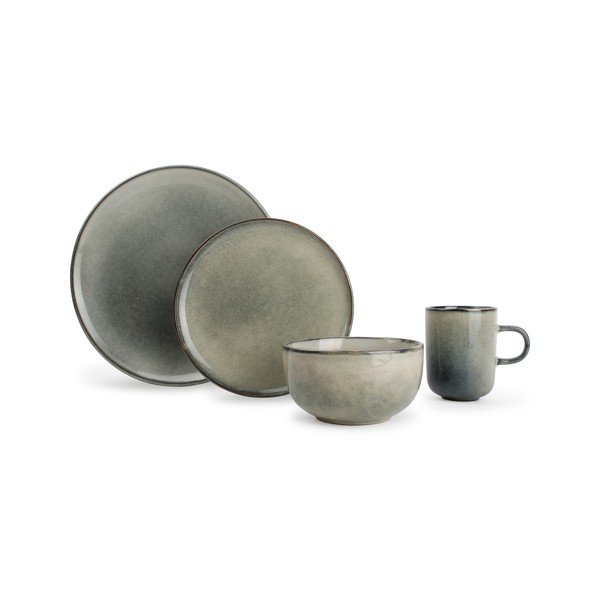 Kameninová jídelní sada 16 ks pro 4 osoby Meridian – Salt&Pepper-image-4