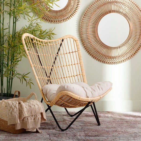Křeslo s výpletem v přírodní barvě – Ixia-image-1