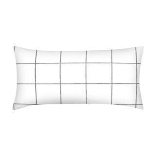 Bílý dekorativní povlak na polštář z bavlněného perkálu Westwing Collection, 40 x 80 cm