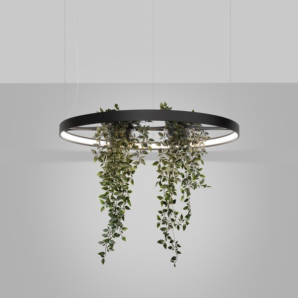 Černé hliníkové LED závěsné svítidlo ø 78 cm RIO – Thoro-image-1