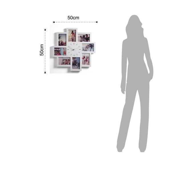 Nástěnný fotorámeček na 8 fotografií s hodinami Tomasucci Olly-image-3