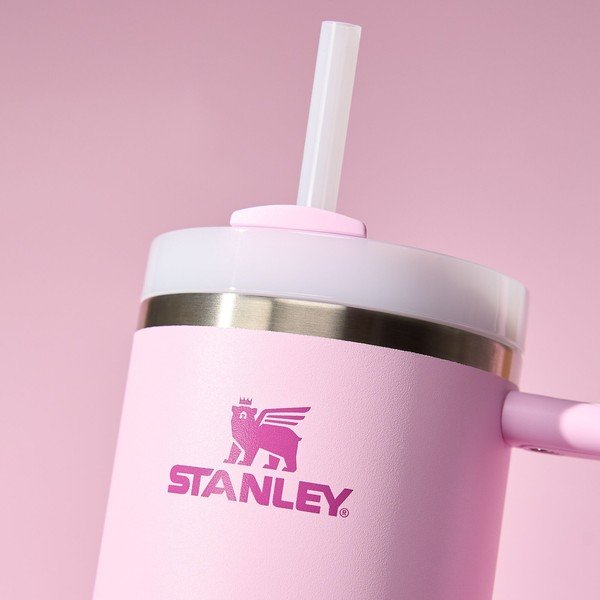 Růžová termoska s brčkem z nerezové oceli 1,18 l Quencher H2.0 FlowState Tumbler Cherry Blossom – Stanley-image-4