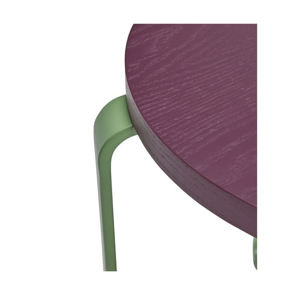 Zeleno-fialová stolička z jasanového dřeva Smile - Hübsch-image-2