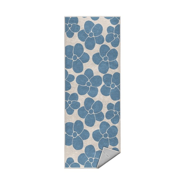 Modrý pratelný běhoun 60x230 cm Blue Meadow – Mila Home
