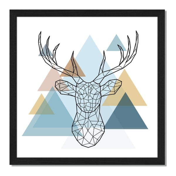 Obraz v rámu Liv Corday Scandi Deer, 40 x 40 cm