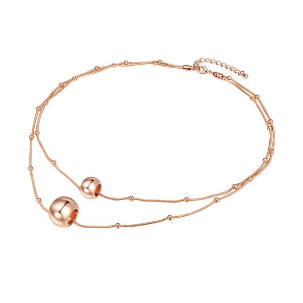 Dámský náhrdelník v barvě růžového zlata Tassioni Jingle