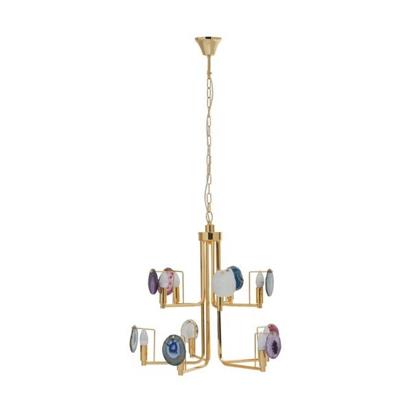 Kovové závěsné svítidlo ve zlaté barvě Glamour – Premier Housewares
