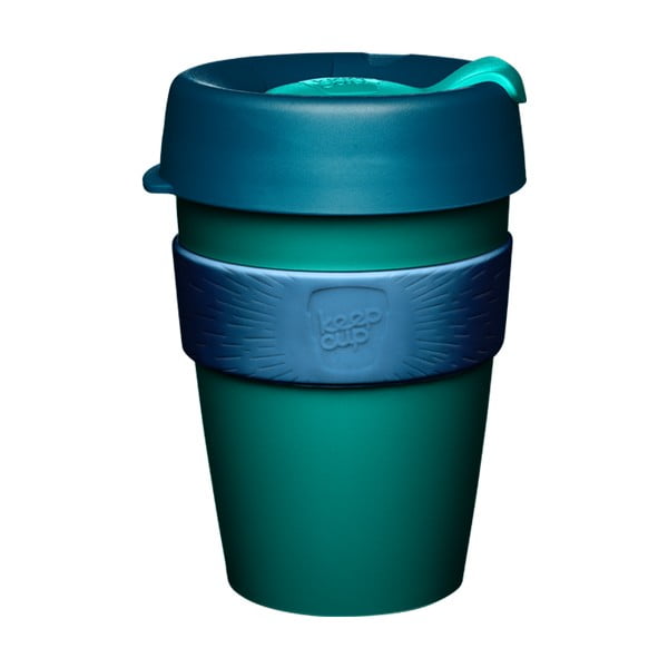 Zeleno-modrý cestovní hrnek s víčkem KeepCup Polaris, 340 ml