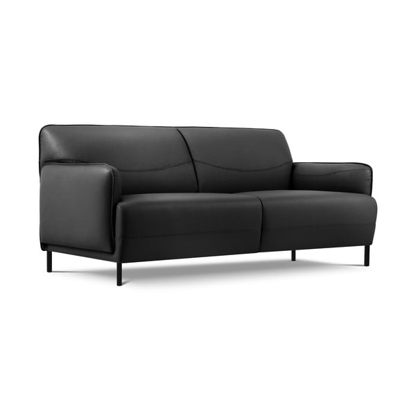 Tmavě šedá kožená pohovka Windsor & Co Sofas Neso, 175 x 90 cm-image-2