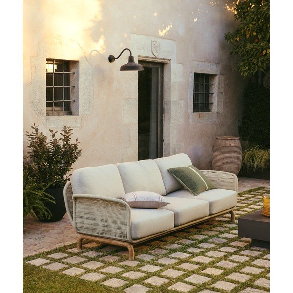 Béžová čalouněná zahradní pohovka Alipa – Kave Home-image-1