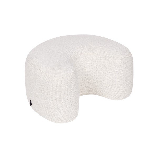 Béžový taburet z textilie bouclé Ü – noo.ma