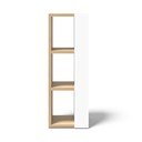 Bílá knihovna v dekoru dubu 40x114 cm Ella - TemaHome