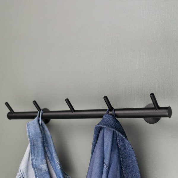 Černý kovový nástěnný věšák 55 cm Odin – Spinder Design-image-1