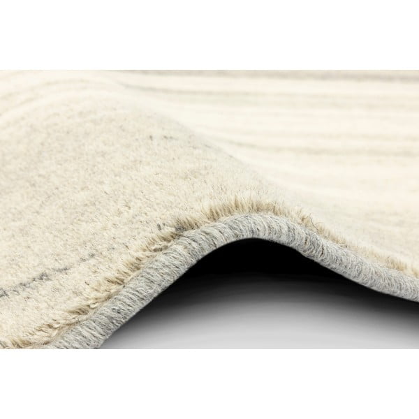 Krémový vlněný koberec 133x180 cm Haze – Agnella-image-2