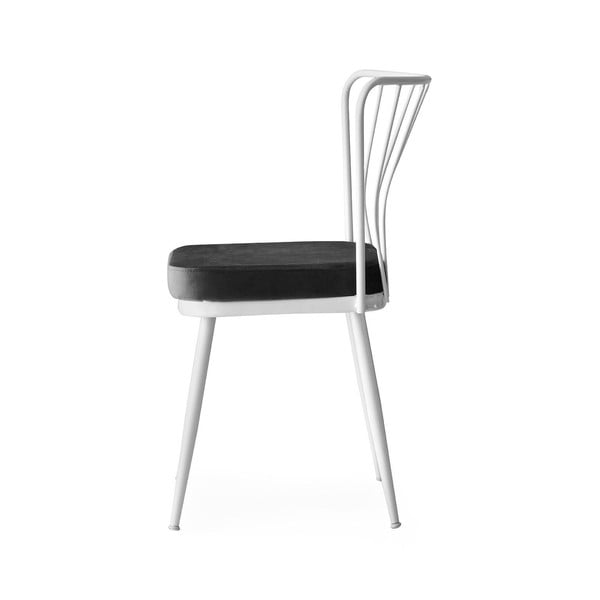 Bílo-černé kovové jídelní židle v sadě 2 ks Yildiz – Kalune Design-image-2