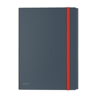 Šedé kancelářské desky s 3 chlopněmi Leitz Cosy, A4