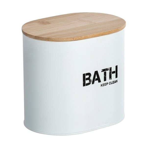 Bílý koupelnový box s víkem Wenko Gara-image-4