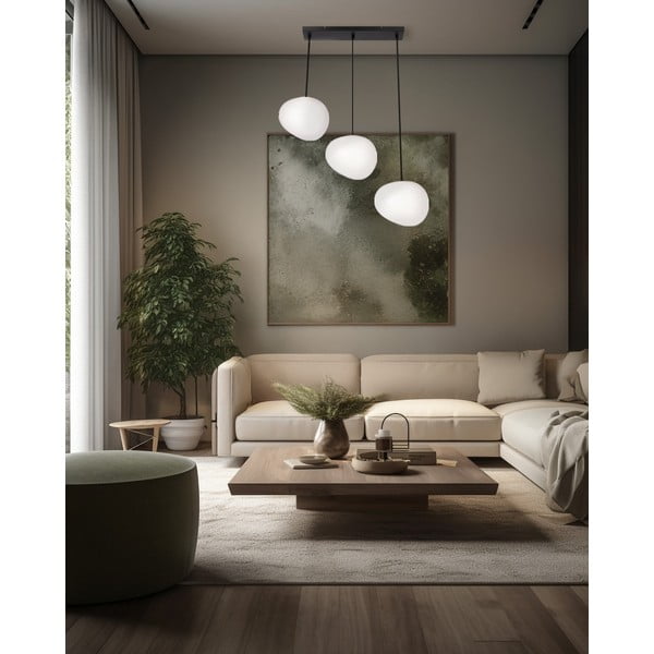 Černo-bílé závěsné svítidlo Stones – Candellux Lighting-image-2