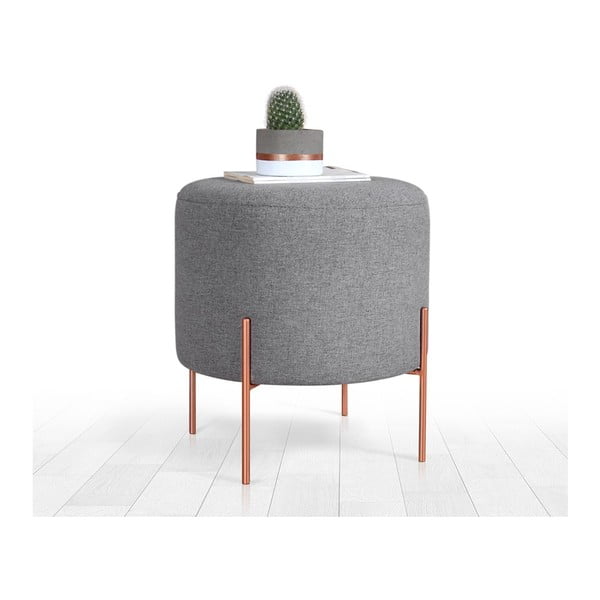 Šedý taburet Copper – Artie-image-2