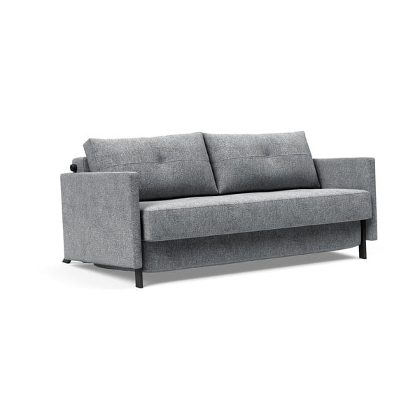 Šedá rozkládací pohovka Innovation Cubed With Arms Twist Granite, 100 x 174 cm-image-2