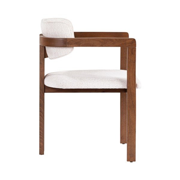 Bílé jídelní křeslo s područkami Toscana – Kalune Design-image-3