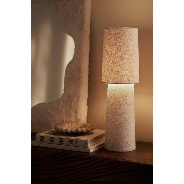 Bílá stolní lampa z materiálu bouclé (výška 58 cm) Philo – Ellos Home-image-1