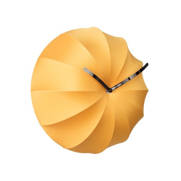 Žluté nástěnné hodiny Karlsson Stretch, ø 40 cm-image-2