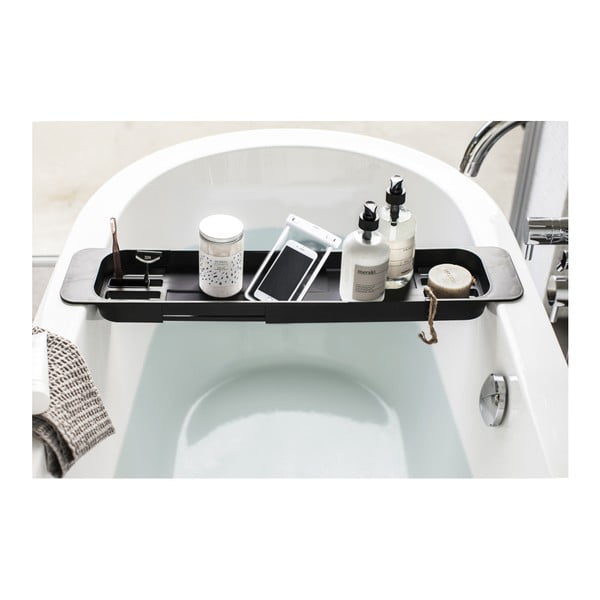 Černá nastavitelná police na vanu YAMAZAKI Tower-image-1