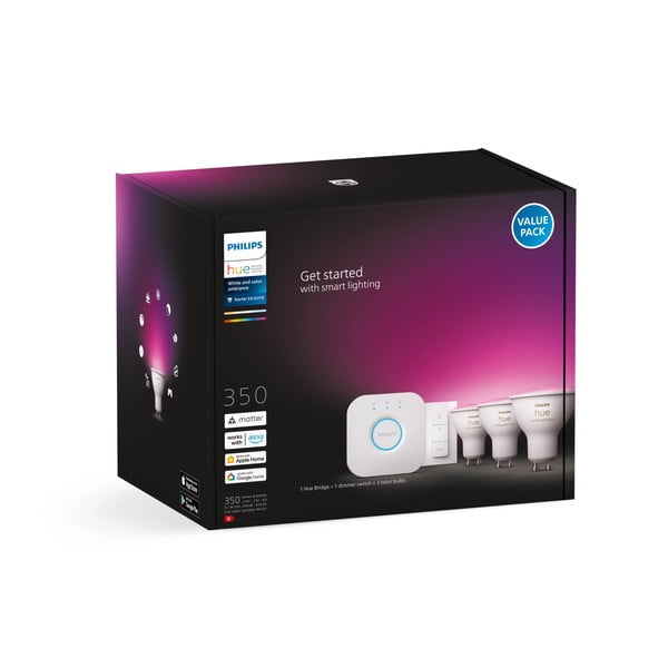 Smart startovací balíček 5 ks GU10, 6 W White and color ambiance – Philips Hue-image-2