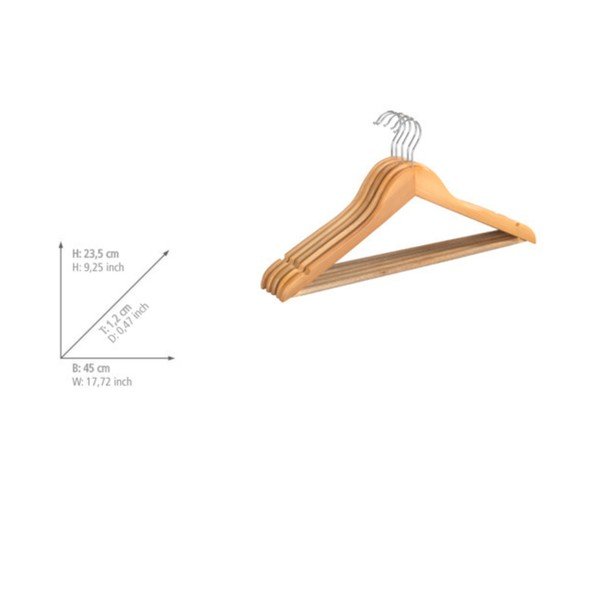 Dřevěná ramínka v sadě 5 ks Eco – Wenko-image-1