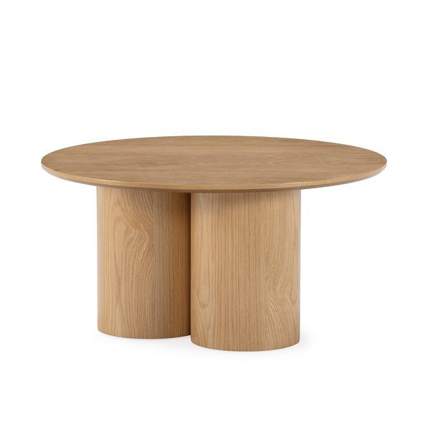 Kulatý konferenční stolek v dekoru dubu v přírodní barvě ø 80 cm Lua – MOME-image-3