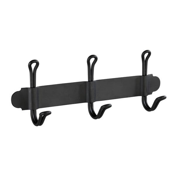 Černý trojitý samodržící nástěnný háček Wenko Nostalgia-image-2