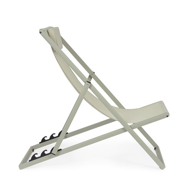 Taupe kovové zahradní lehátko Taylor – Bizzotto-image-2