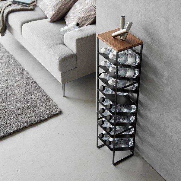 Černý kovový regál na víno počet lahví 16 20x88,5x19 cm Tower – YAMAZAKI-image-4