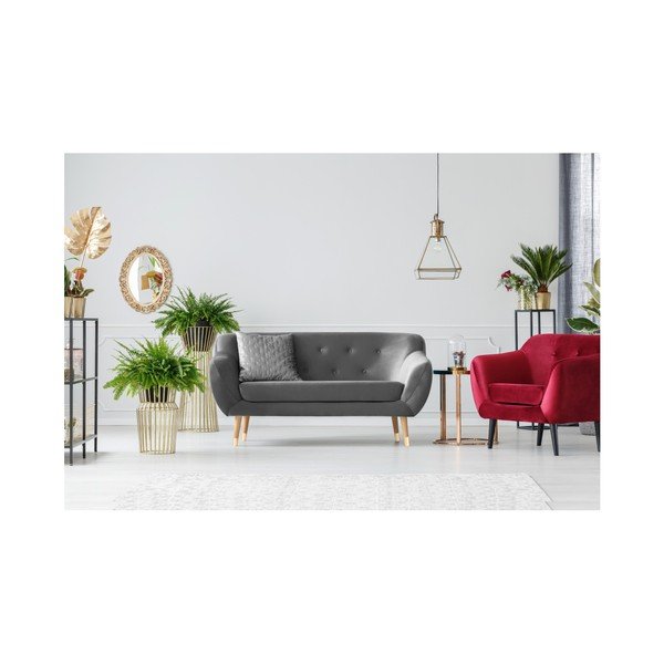 Šedá dvoumístná pohovka Mazzini Sofas Amelie-image-4