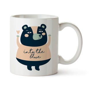 Bílý keramický hrnek The Wild Hug In to the Blue, 370 ml
